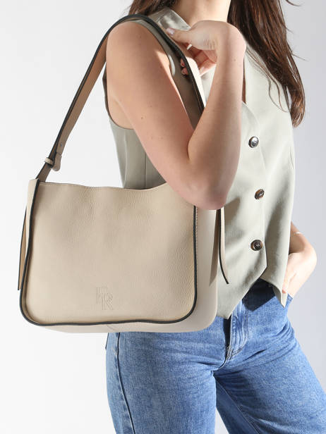 Schoudertas M Foudre Leder Etrier Beige foudre EFOD087M ander zicht 1